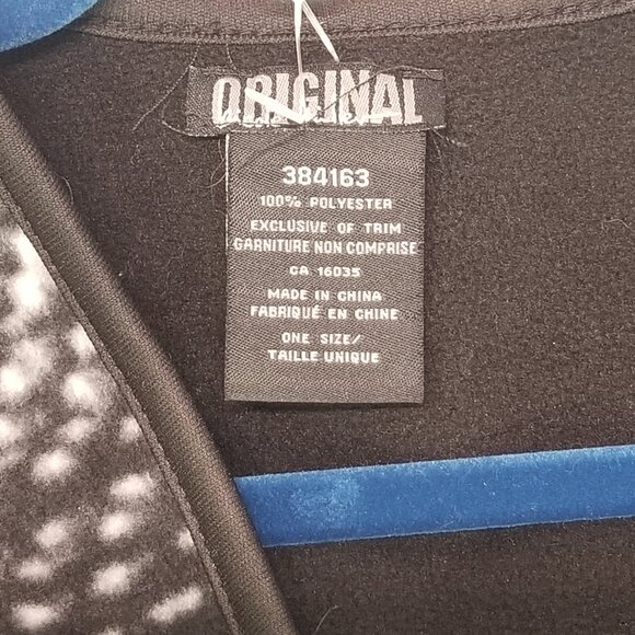 Nicole Miller Plaid B&W Fleece Shawl Wrap Cape Coat - Picture 3 of 3